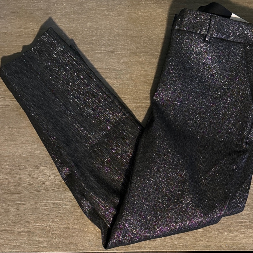 WHBM New Jacquard Print Steel Grey Ankle Pant